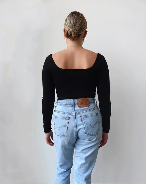 LS SQUARE NECK BODY SUIT