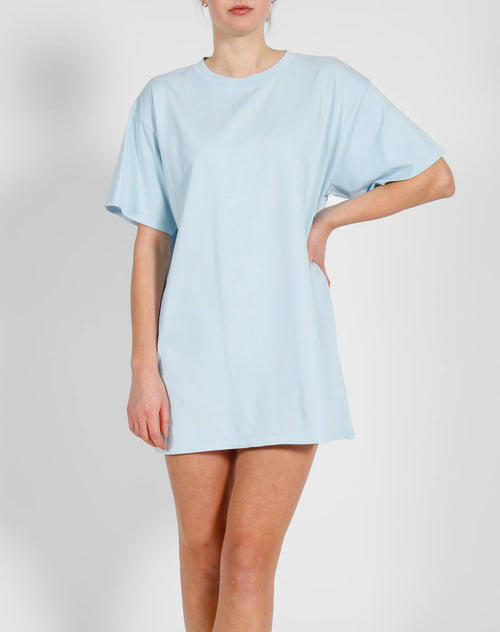 BTL OVERSIZED BOXY TEE DRESS - DENIM