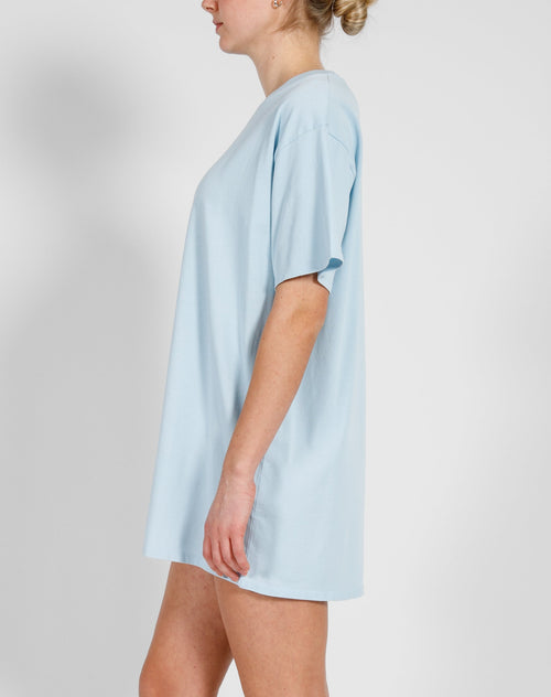 BTL OVERSIZED BOXY TEE DRESS - DENIM