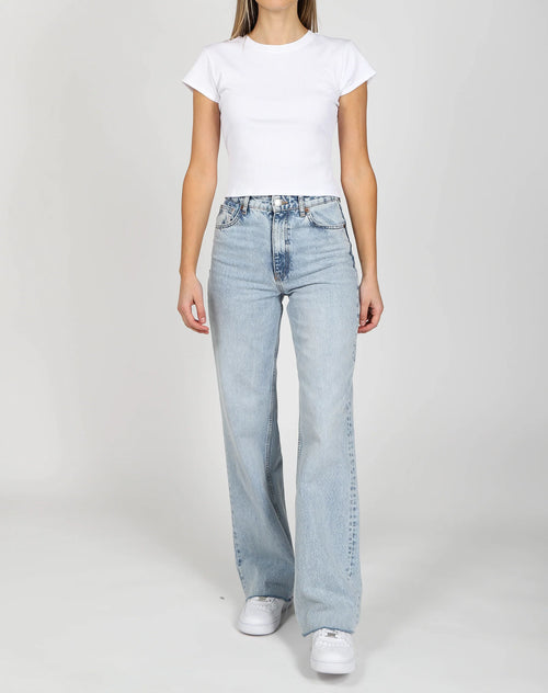 BTL THE CROPPED RIB TEE - WHITE