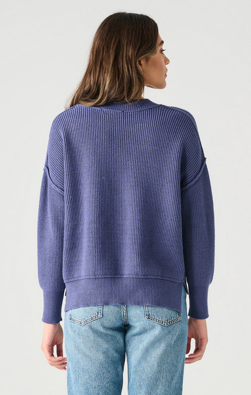 LS DROP SHOULDER MOCKNECK SWEATER