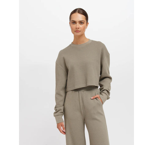 BTL WAFFLE KNIT BOXY SHIRT