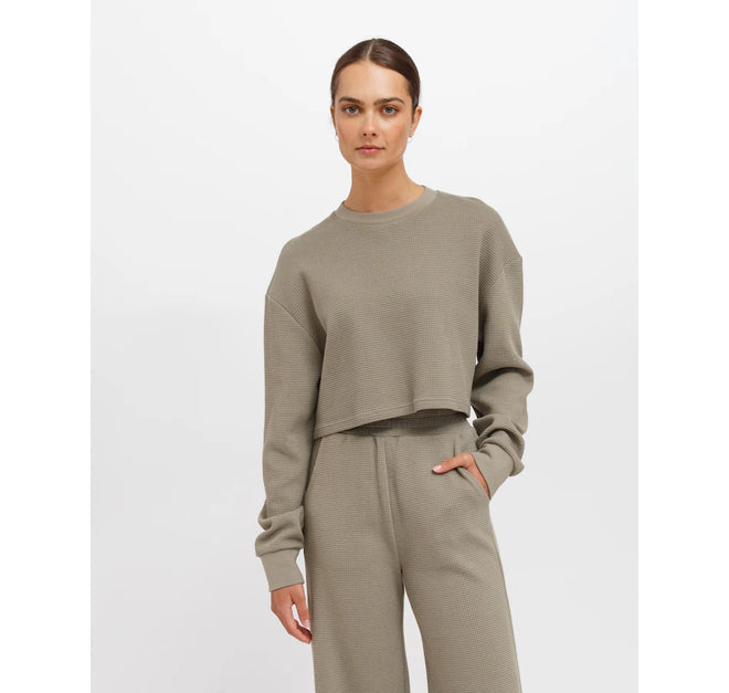 BTL WAFFLE KNIT BOXY SHIRT