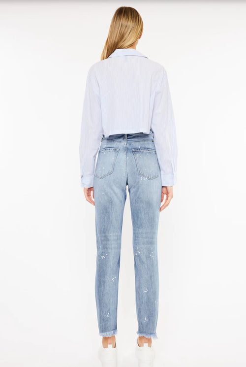 OCEANE HIGH RISE SLIM STRAIGHT JEAN