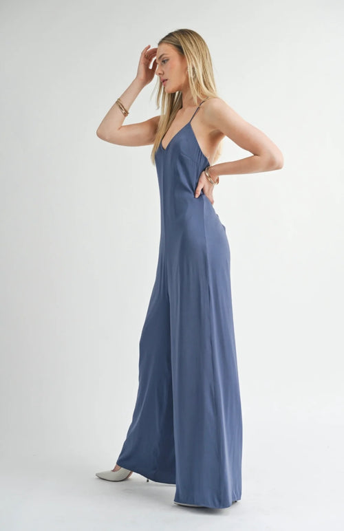 WRITE POETRY SPAGHETTI STRAP JUMPSUIT