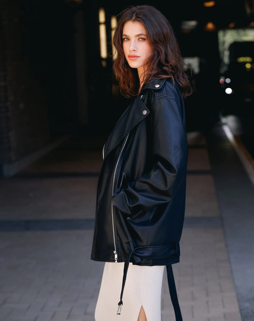 BTL THE FLORENCE VEGAN LEATHER JACKET
