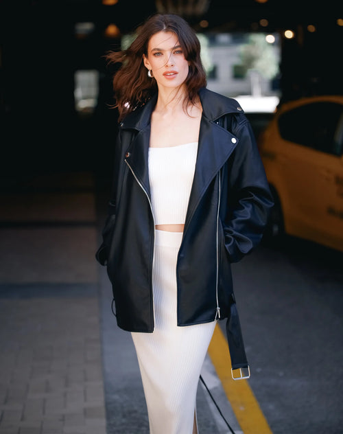 BTL THE FLORENCE VEGAN LEATHER JACKET