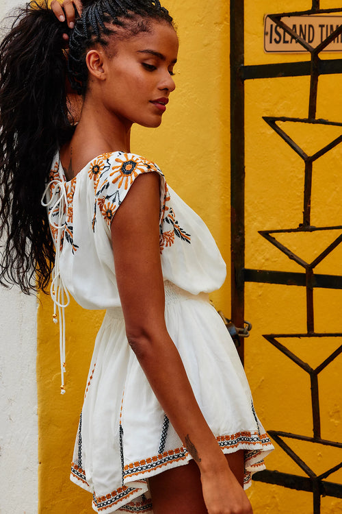 FREE PEOPLE CATALINA ROMPER - WHITE