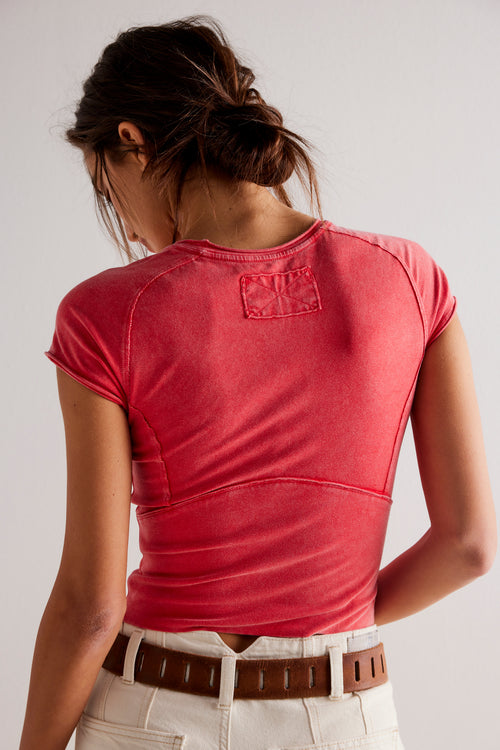 FREE PEOPLE PROTAGONIST TEE - RED RACER