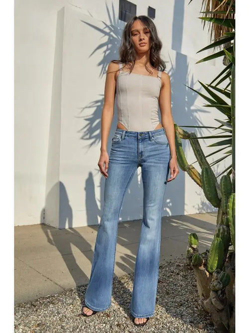 CELESTINE MID RISE FLARE JEAN